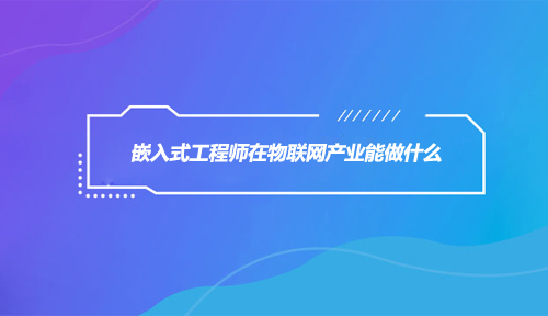 嵌入式工程师在物联网产业中都能做些什么？